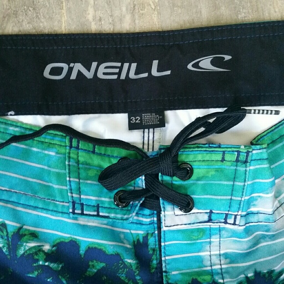O'Neil Swim Trunks Board Shorts Palm Tree Print - Picture 2 of 5